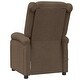preview thumbnail 5 of 6, vidaXL Massage Chair Brown Fabric - 27.6" x 36.6" x 38.6"