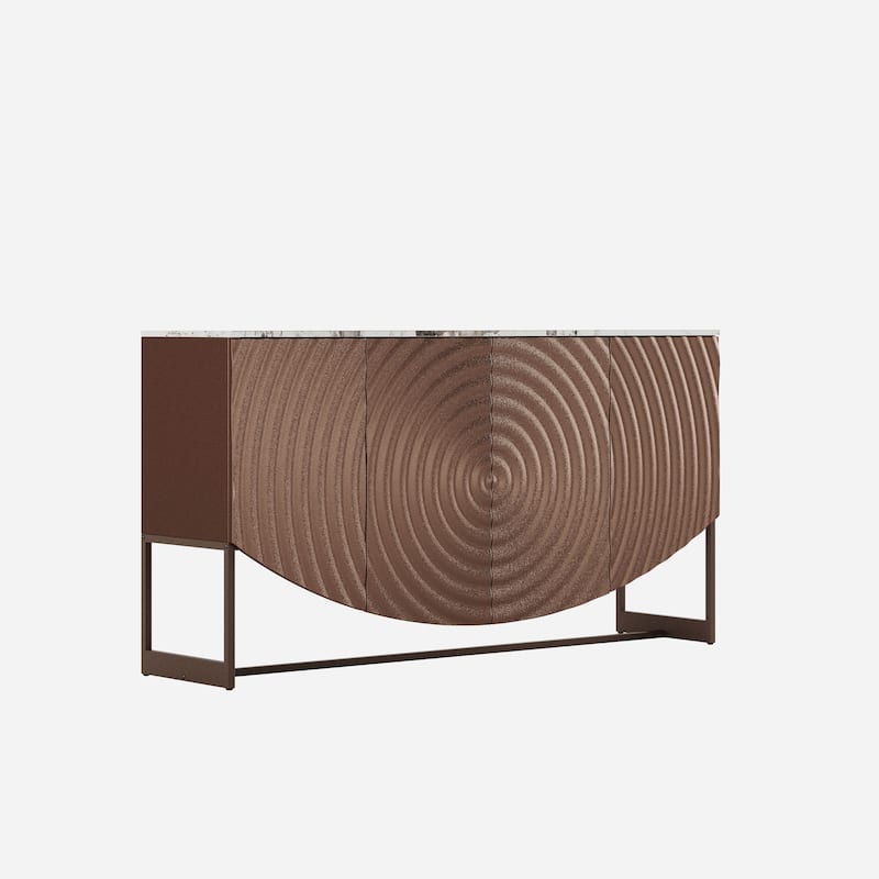 Unique 3 D wave texture sideboard