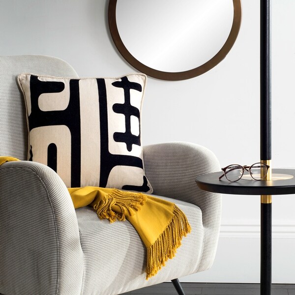 SAFAVIEH Maize Ivory Black 20 inch Decorative Pillows Set of 2 Bed Bath Beyond 7576246