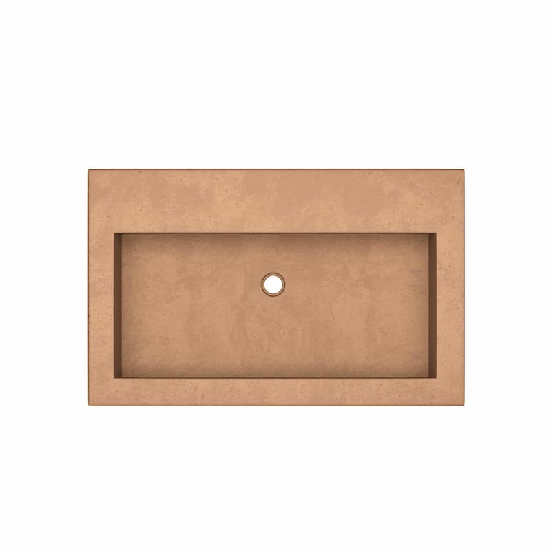 30" NativeStone Trough Drop-in Rectangular Bathroom Sink