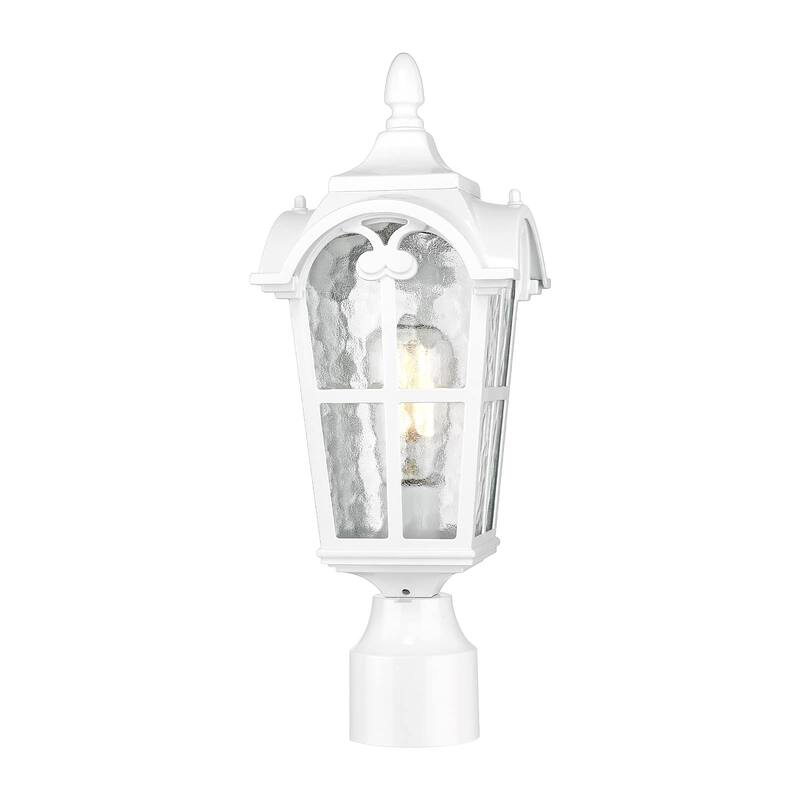 Vintage Outdoor Post Lights Post Lantern with Seeded Glass Shade