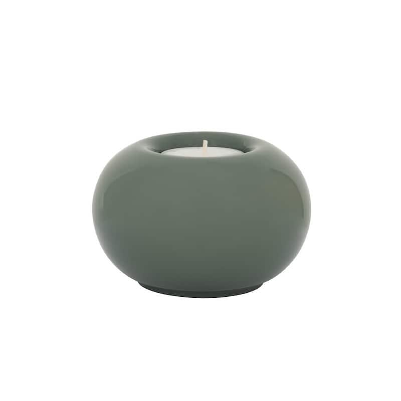 Tealight Holder Recycleld Glass Bubble Lilypad- ST - Lilypad