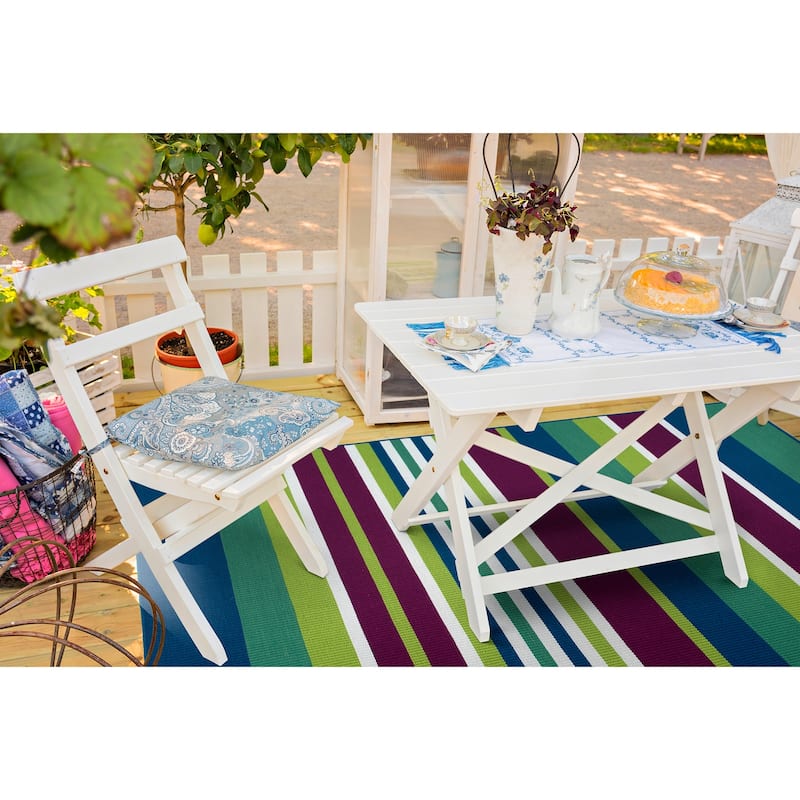 Voavah Plum Hand-Made Flatweave Indoor/Outdoor Area Rug