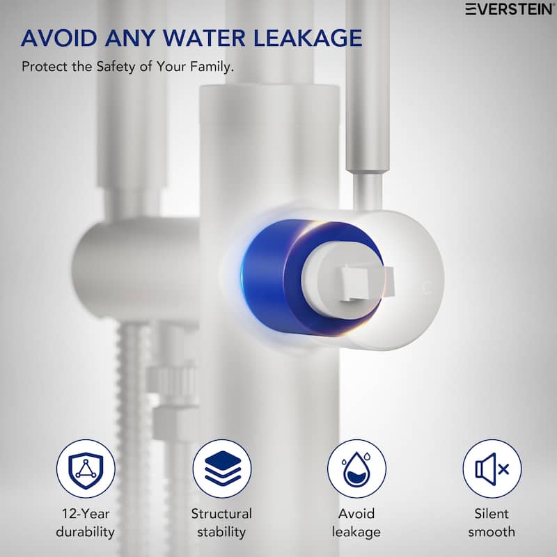 Freestanding Tub Faucet with Hand Shower,Modern Floor-Mount Bathtub Faucet