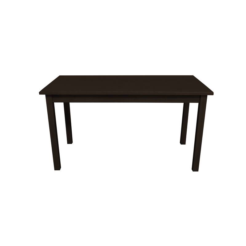 HomeRoots 60" Dark Brown Solid Wood Dining Table - 60.00 in. x 30.00 in. x 27.00 in.