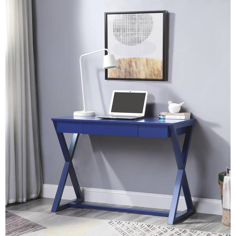 Rectangular Writing Desk with 1 Drawer - Blue