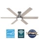 preview thumbnail 2 of 16, Hunter Wi-Fi Gravity Windmill Ceiling Fan w/LED Light Kit and Handheld Remote - Rustic, Transitional - SMART FAN! ENERGY STAR!