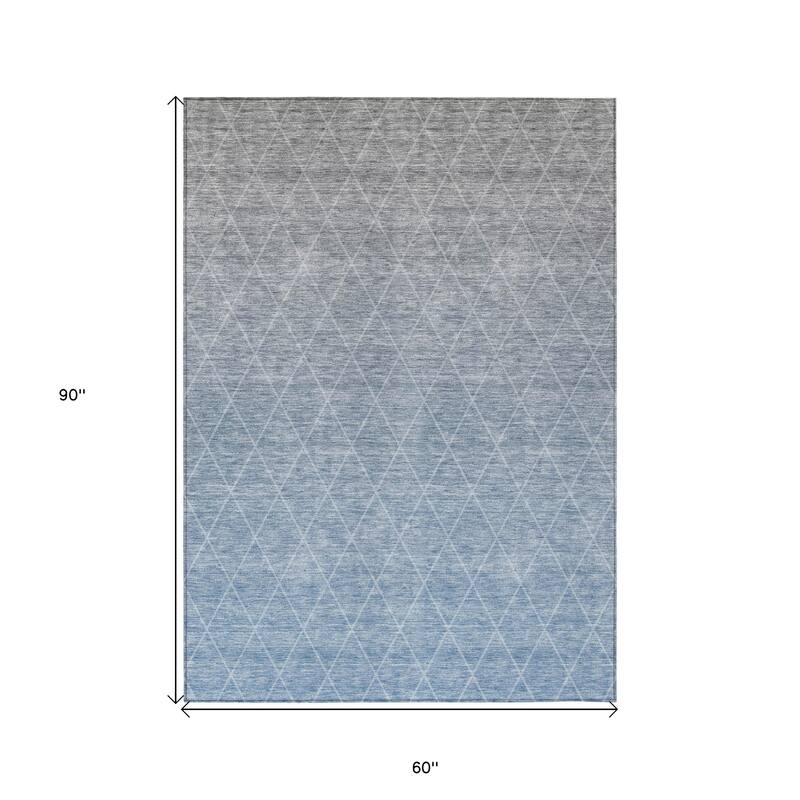 HomeRoots Geometric Transitional Rectangle Outdoor Rug