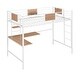 preview thumbnail 4 of 22, Twin Size Metal Loft Bed wL-shaped Desk, Bookshelf, Ladder, Guardrail