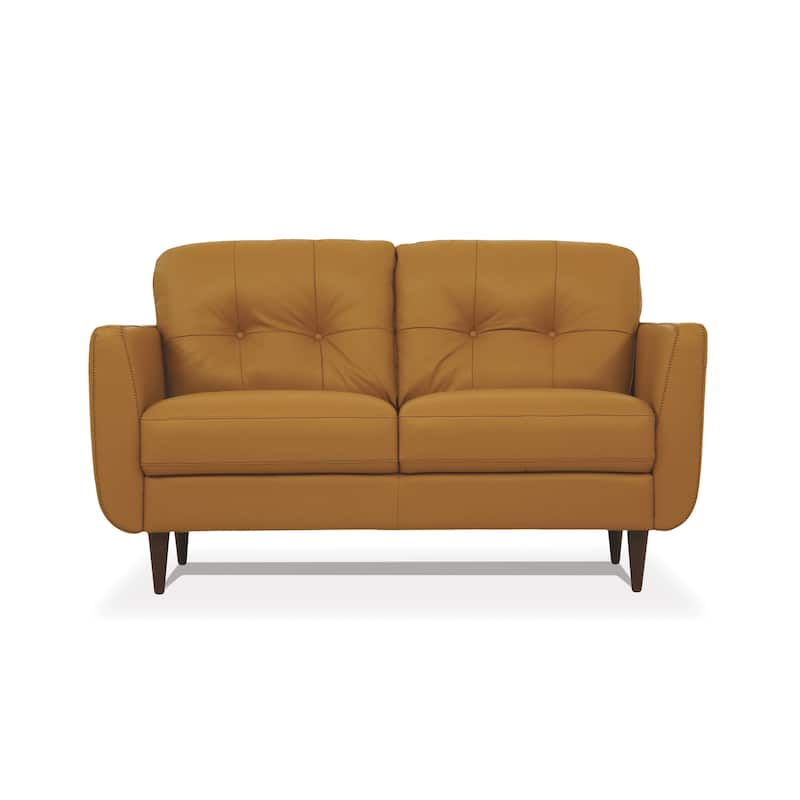 Gemma Camel Loveseat with Flared Arm