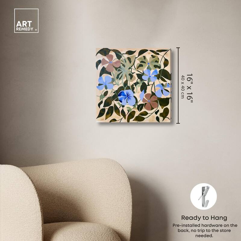 Rhythmic Blooms Canvas by Art Remedy, Gallery Wrapped