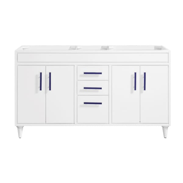 Avanity LAYLA-V60 Layla 60" Double Free Standing Wood Vanity Cabinet Only - White
