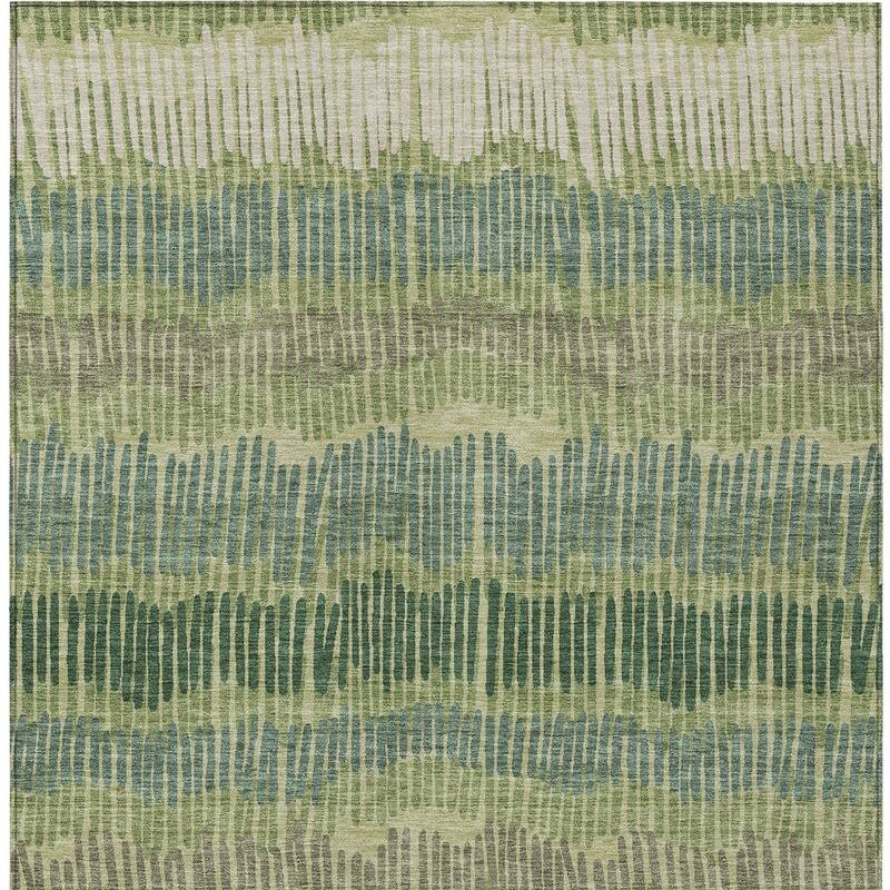 HomeRoots Striped Transitional Rectangle Outdoor Rug