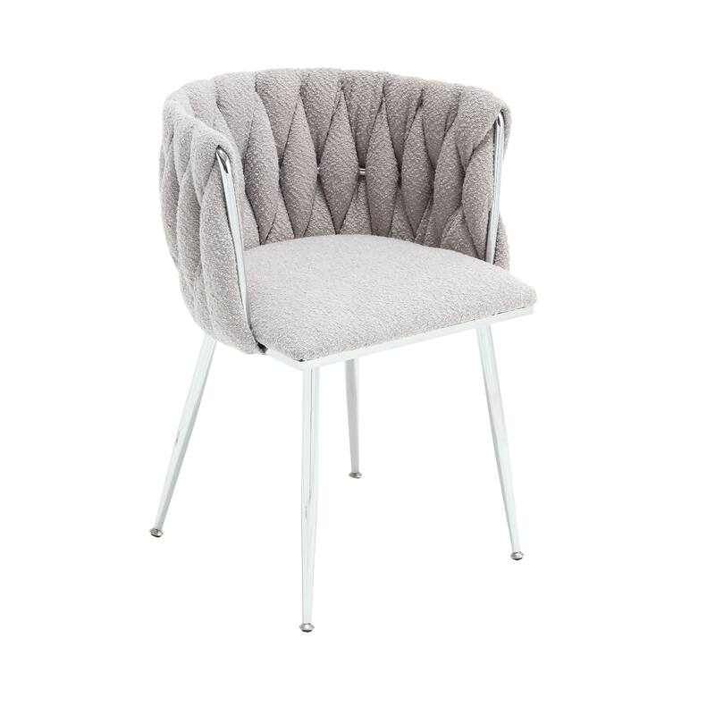 Leisure Velvet Dining Chairs With Metal Feet 2PC/SET