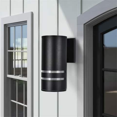 1 - Light Modern Matte Black Outdoor Light Wall Sconce - N/A