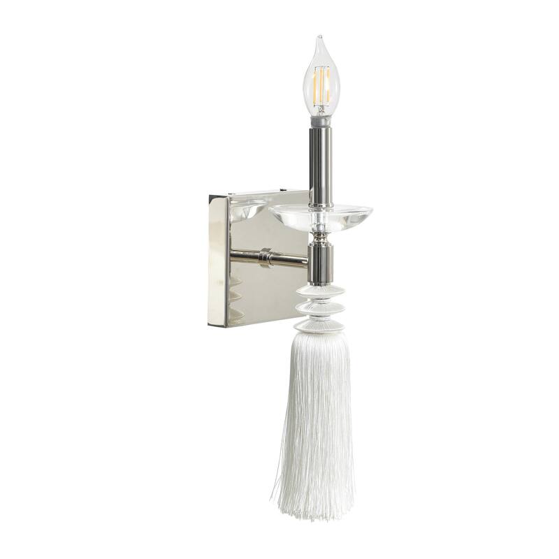 StyleCraft Marquette Tassel Wall Sconce - 5"W x 5"D x 14.5"H