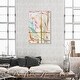 preview thumbnail 52 of 64, Bright Days, Pastel Bright Strokes Modern Gold Canvas Wall Art Print for Living Room