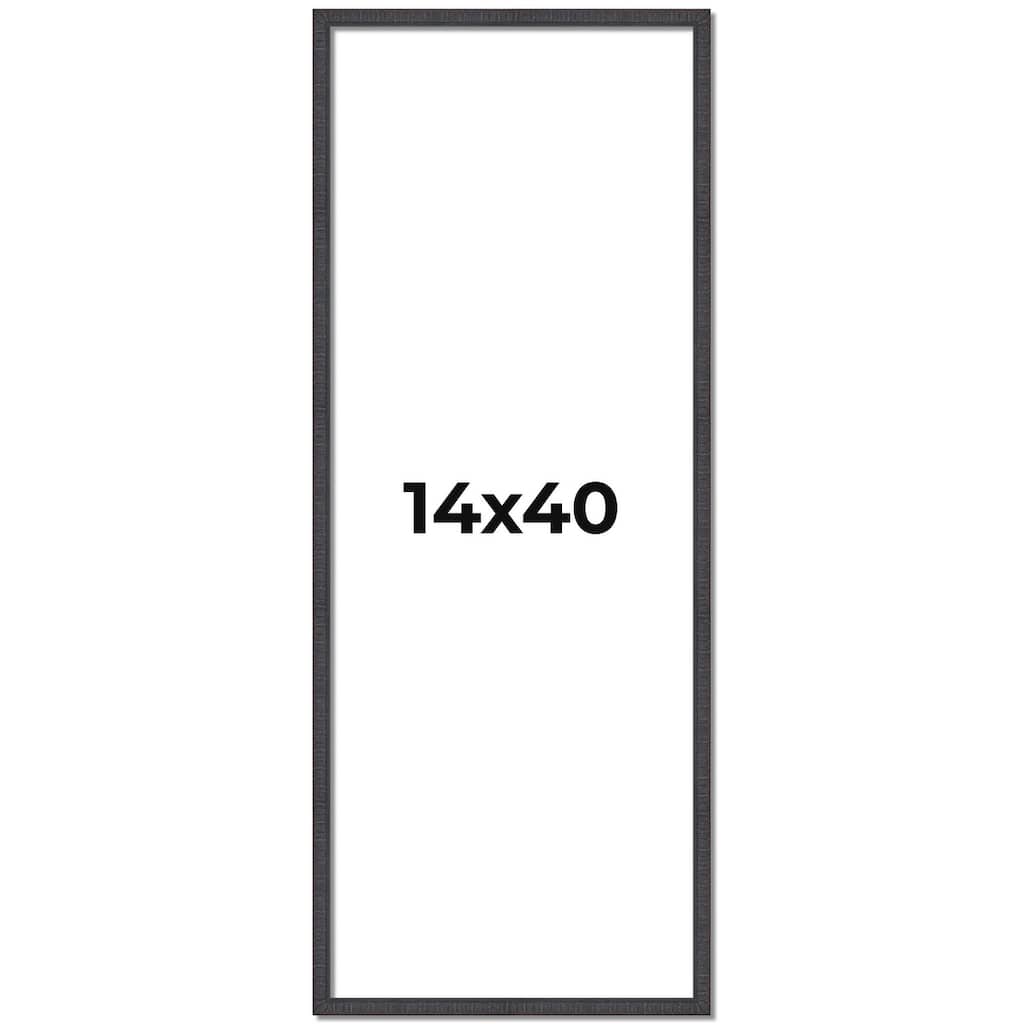 14x40 Frame Brown Solid Wood Picture Frame - Complete Modern Photo