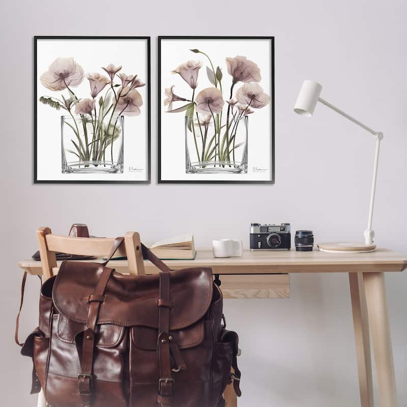 Stupell Earthy Infatuation Bouquet Framed Giclee Art Design By Albert Koetsier (Set of 2)