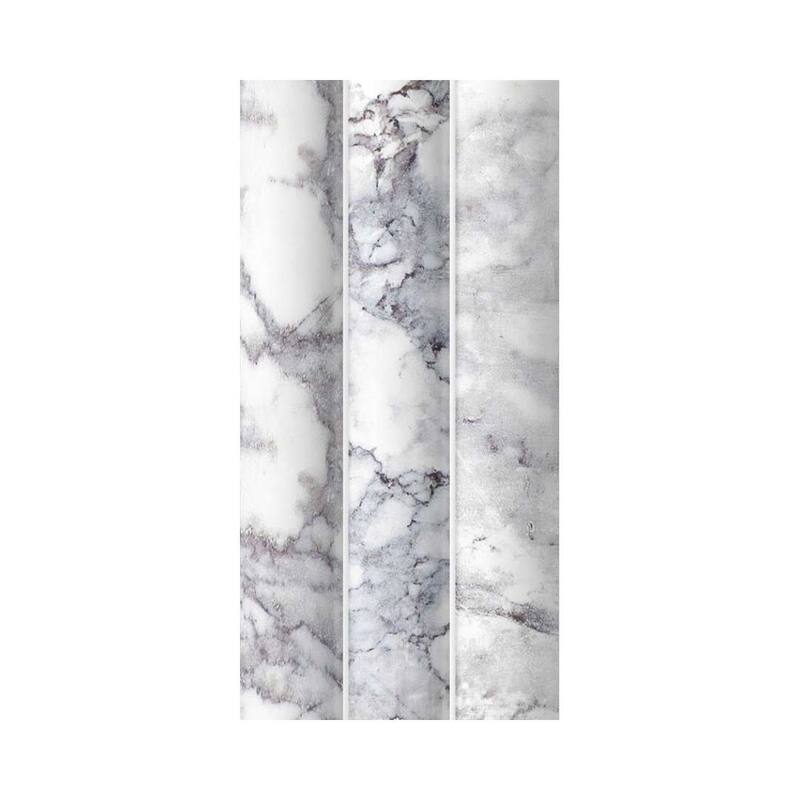 Lyrical 4.5x9 Matte Marble Look Porcelain Fluted Ribbed Tile - Wall, Backplash