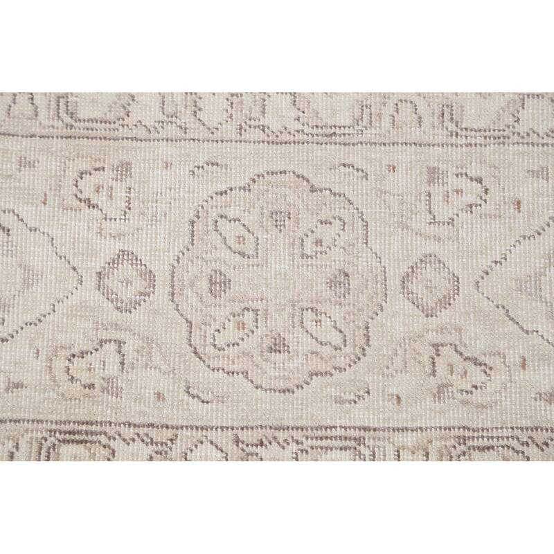 CLEARANCE Distressed Muted Tabriz Persian Wool Area Rug Handmade - 6'9" x 9'10"