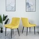 preview thumbnail 8 of 18, Modern Dining Room Furniture Metal Legs Fabric Dining Chair, Set of 2