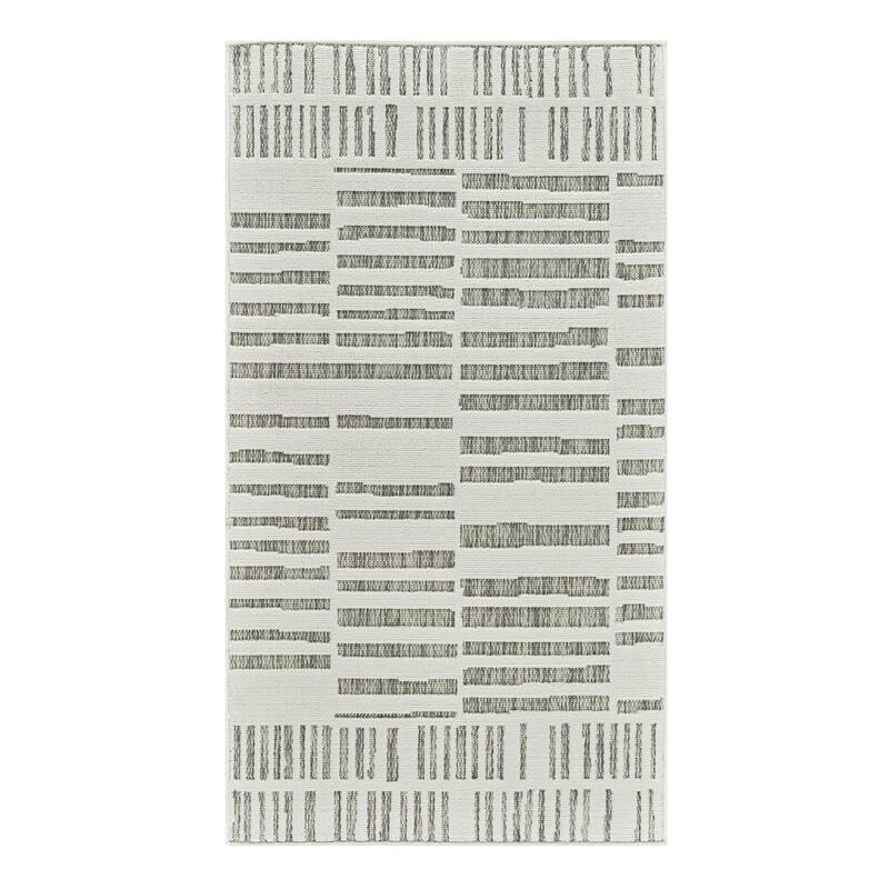 Lami Artistic Abstract Weather Resistant Current & Stylish Outdoor Rug - 3' x 5'