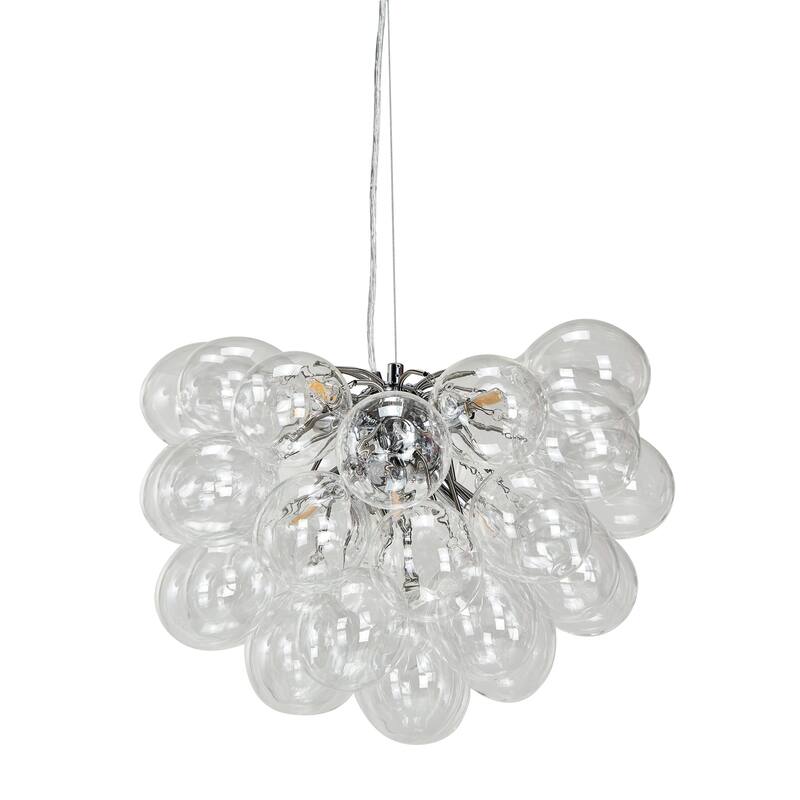 Glass and Metal Pendant Lamp