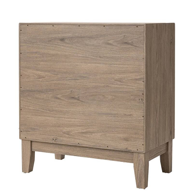 Sideboard Buffet,Mid Century Modern Storage Cabinet with Doors and Shelves, Boho Style Wooden Buffet Cabinet for Living Room