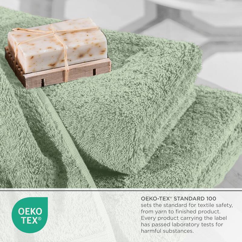 Superior Miami 100% Cotton 6-Piece Towel Set - Lightweight & Quick Drying
