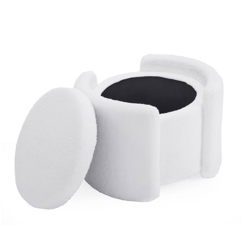 Cozy Boucle Storage Ottoman Comfortable choice, multiple functions, classic design