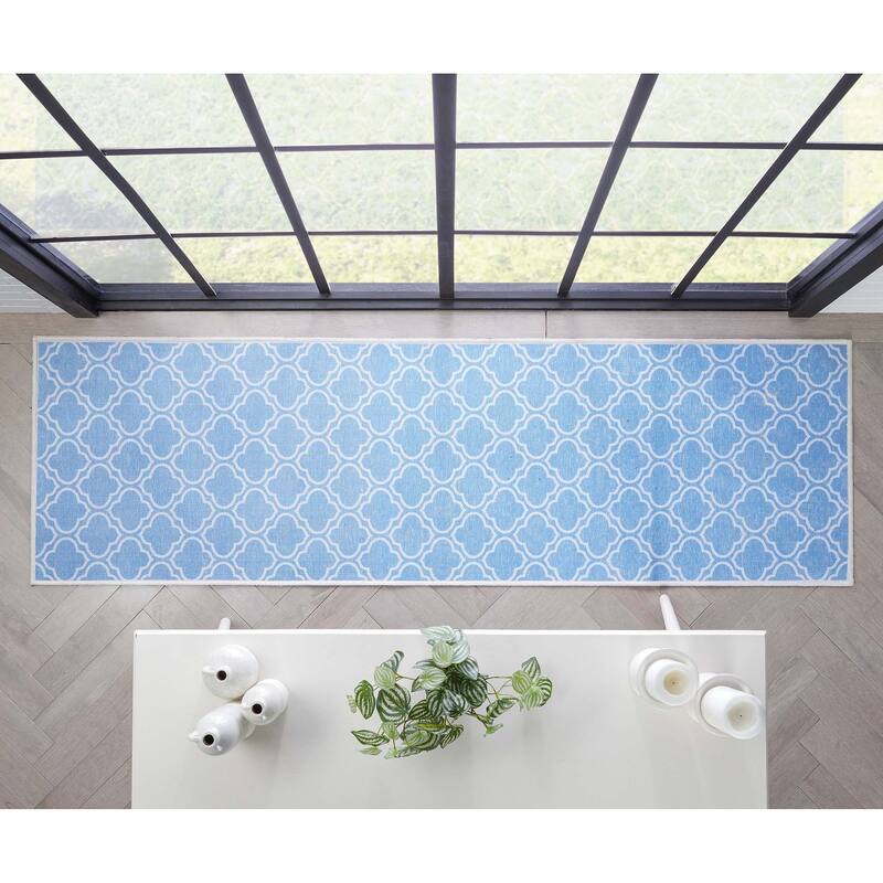 Well Woven Apollo Lattice Moroccan Machine Washable Area Rug