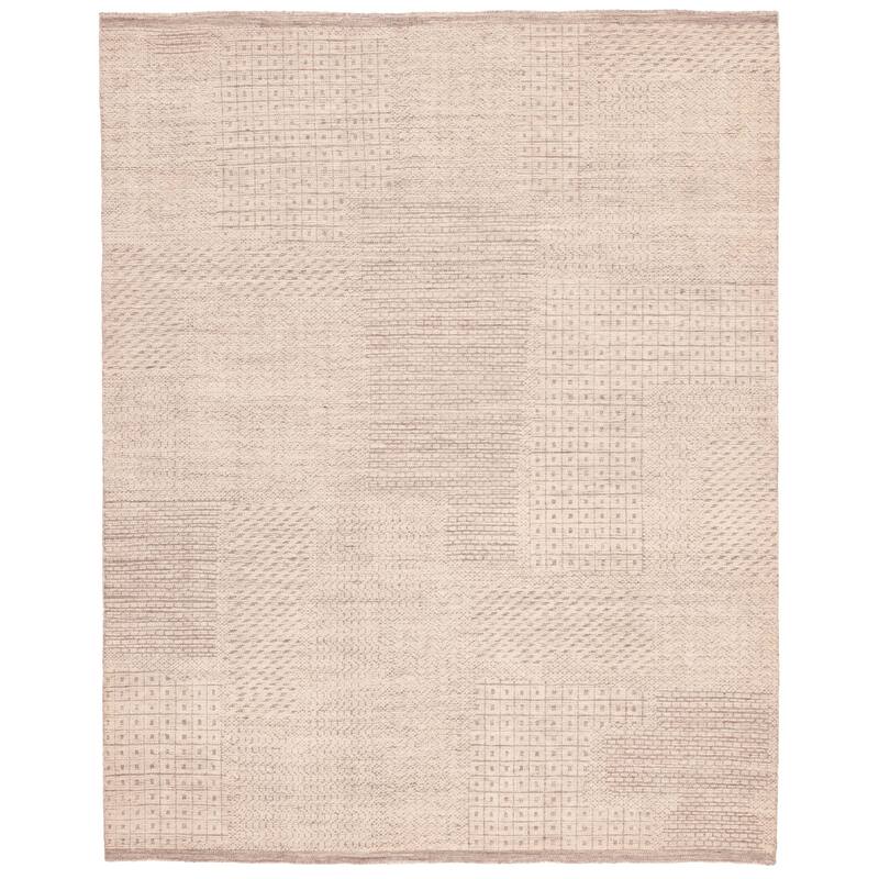 ECARPETGALLERY Hand-knotted Looma Ivory Wool Rug - 8'2 x 10'2