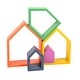 preview thumbnail 2 of 6, TickiT Rainbow Architect Houses - Set of 7