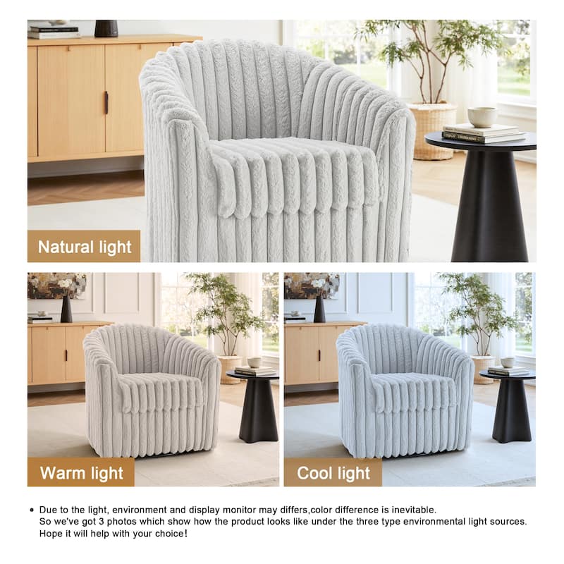 Single Sofa Armchair Swivel Barrel Chair