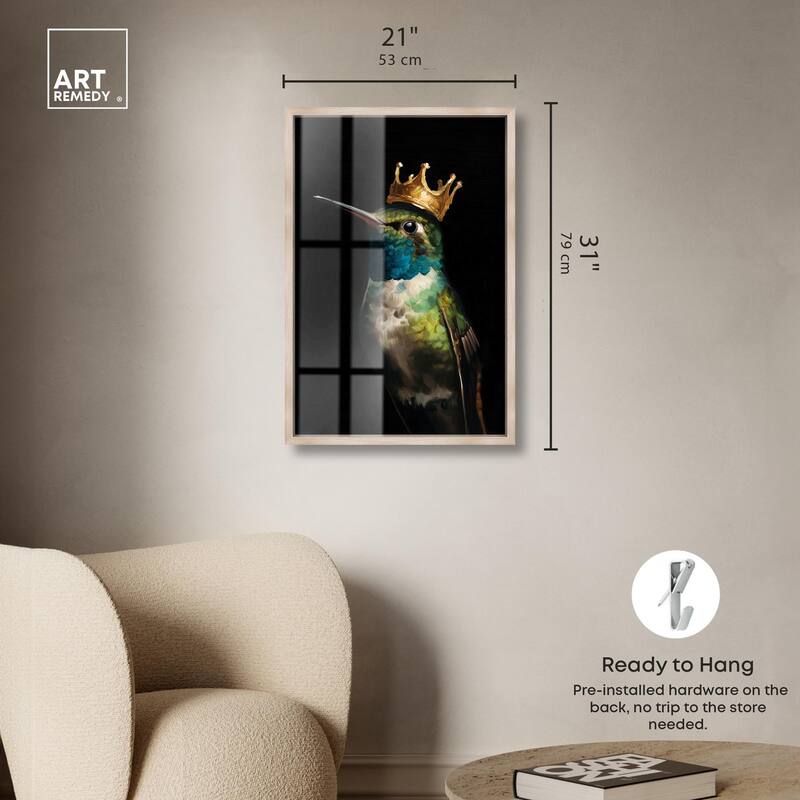 Crowned Azure Bird I Shadowbox by Art Remedy