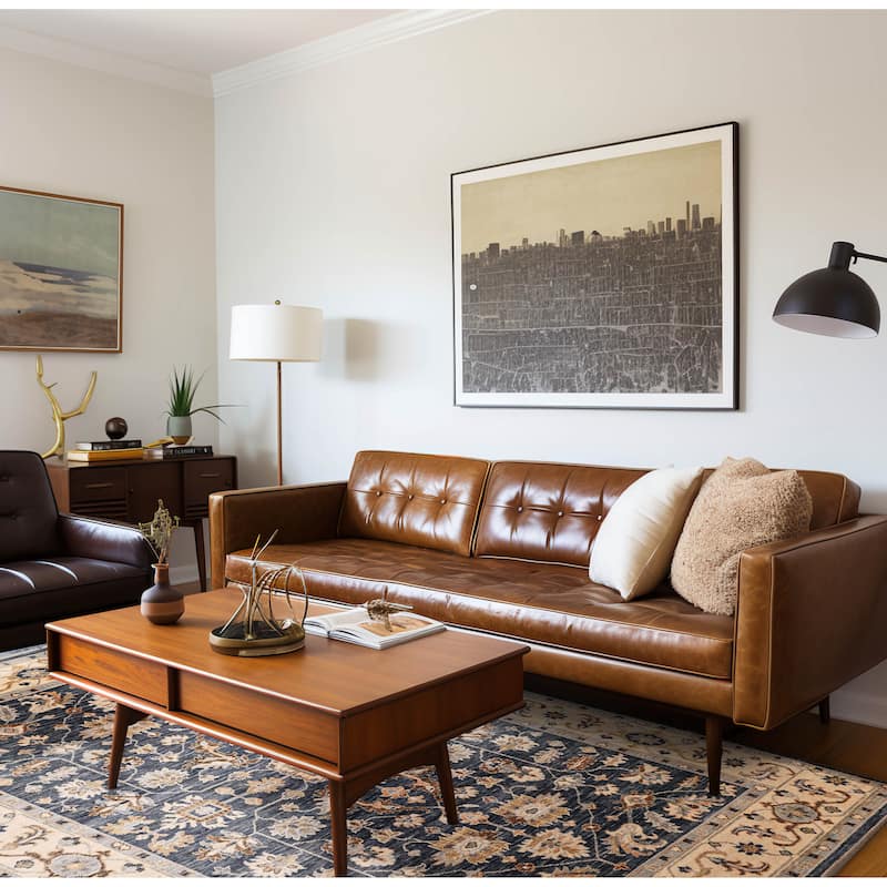 ECARPETGALLERY Hand-knotted Modern Oushak Dark Navy Wool Rug - 9'1 x 12'0