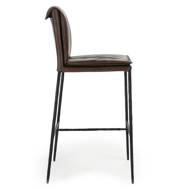 Classic Home Tuscan Leather Bar and Counter Stool