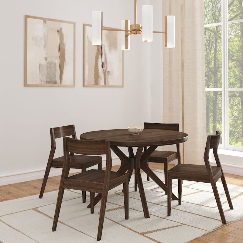 Plank and Beam Verso Cross Leg Round Dining Table - 47"