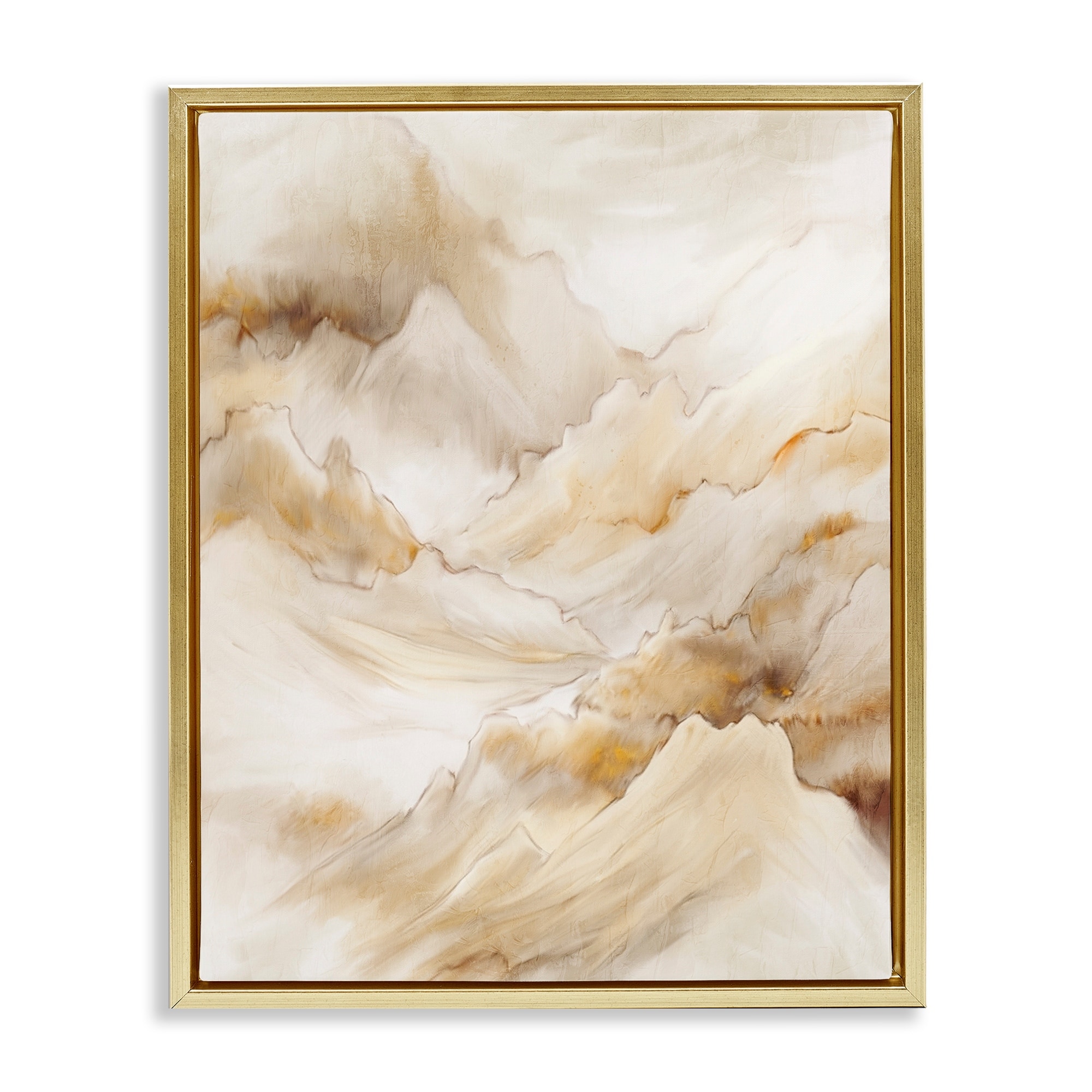 Stupell Neutral Land Flow Framed Floater Canvas Wall Art Design By Kim Allen