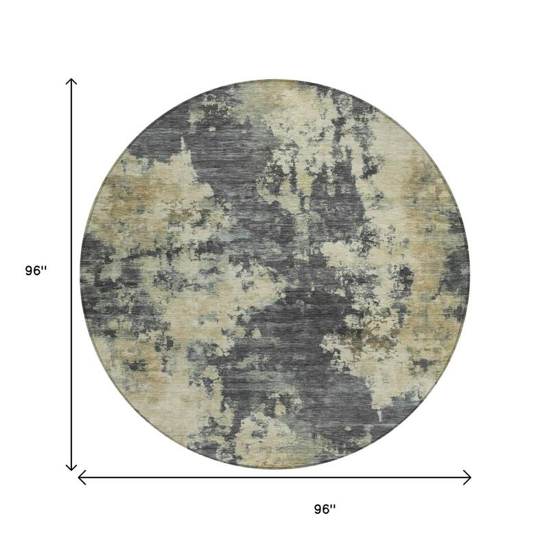 HomeRoots Abstract Transitional Rectangle Outdoor Rug