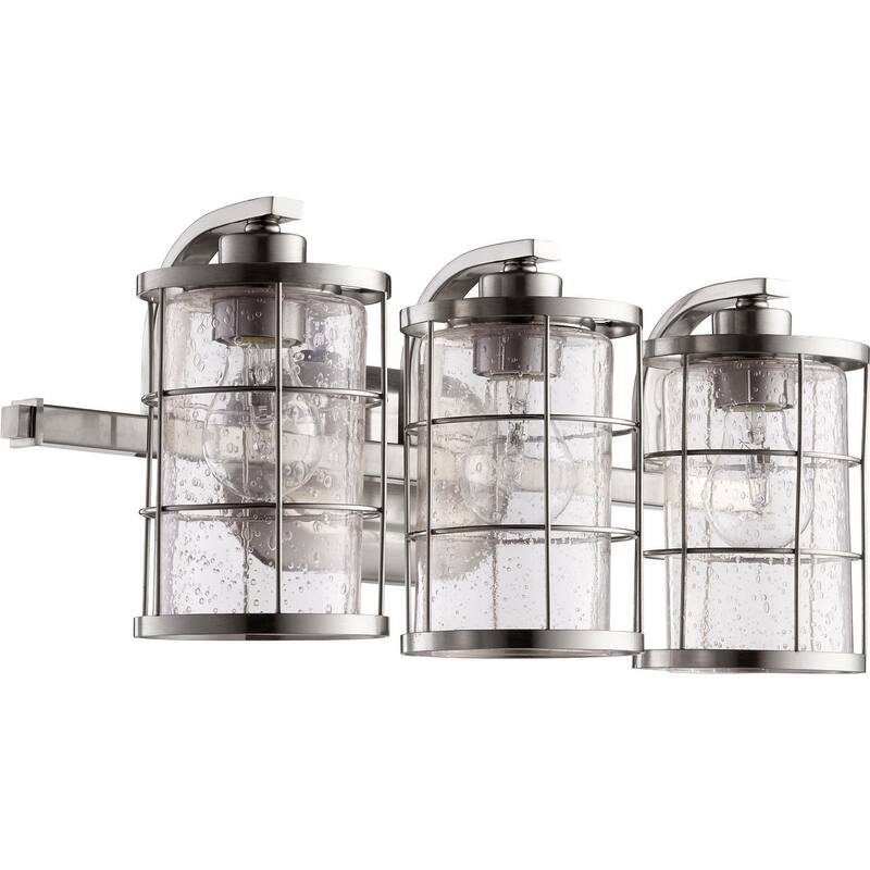 Quorum International Ellis 3 Light 20" Wide Bathroom Vanity Light - Satin Nickel