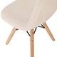preview thumbnail 15 of 17, Kids Armless Faux Shearling Faux Shearling Chair with Beechwood Legs - 14.75"D x 13.5"W x 23"H