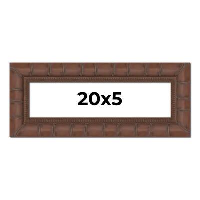 20x5 Frame Pewter Solid Wood Picture Frame Width 1.625 Inches | Interior Frame Depth 0.6875 Inches