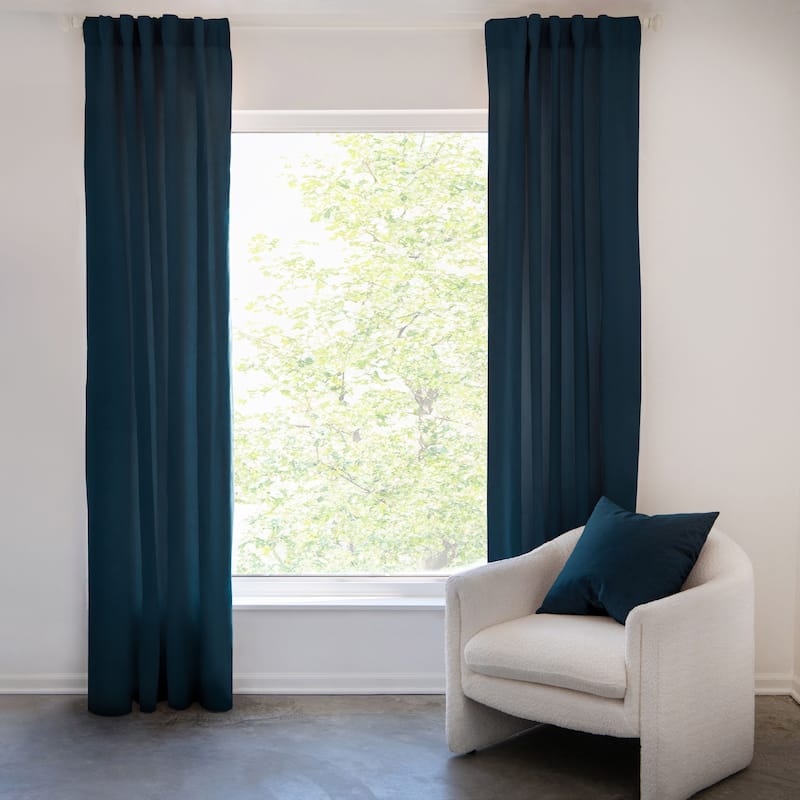 100% French Linen Window Curtain Set by BOKSER HOME