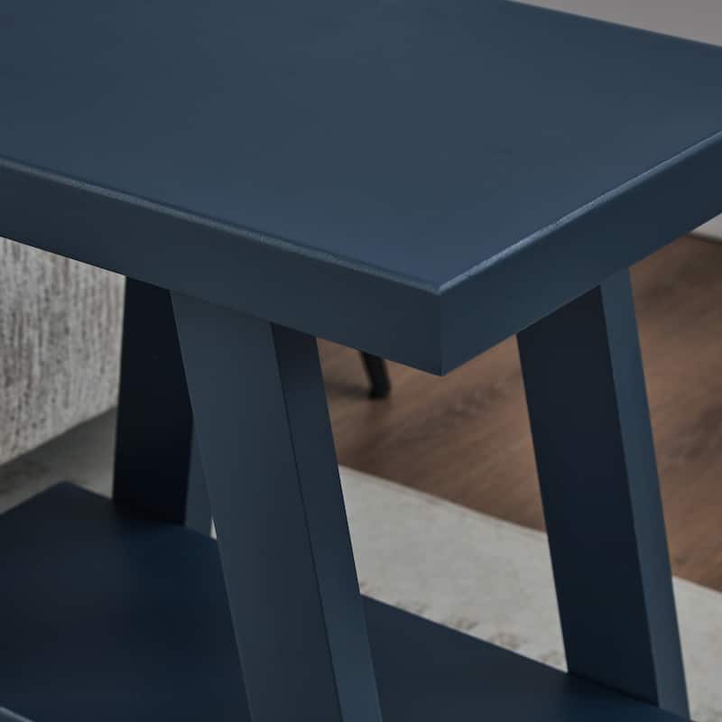 Roundhill Furniture Athens Contemporary Wood Shelf Side Table