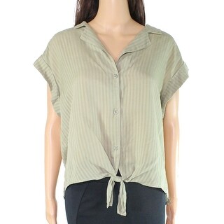 Shop Cloth Stone Women S Blouse Green Size Large L Button Down