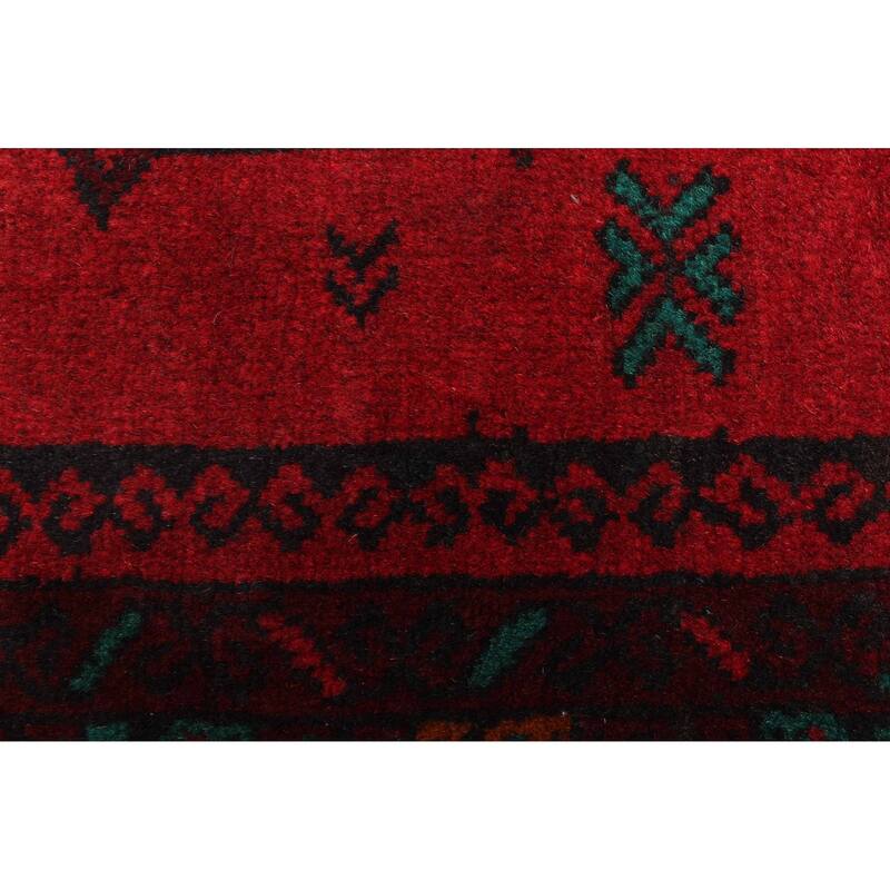 ECARPETGALLERY Hand-knotted Teimani Dark Red Wool Rug - 2'6 x 4'2