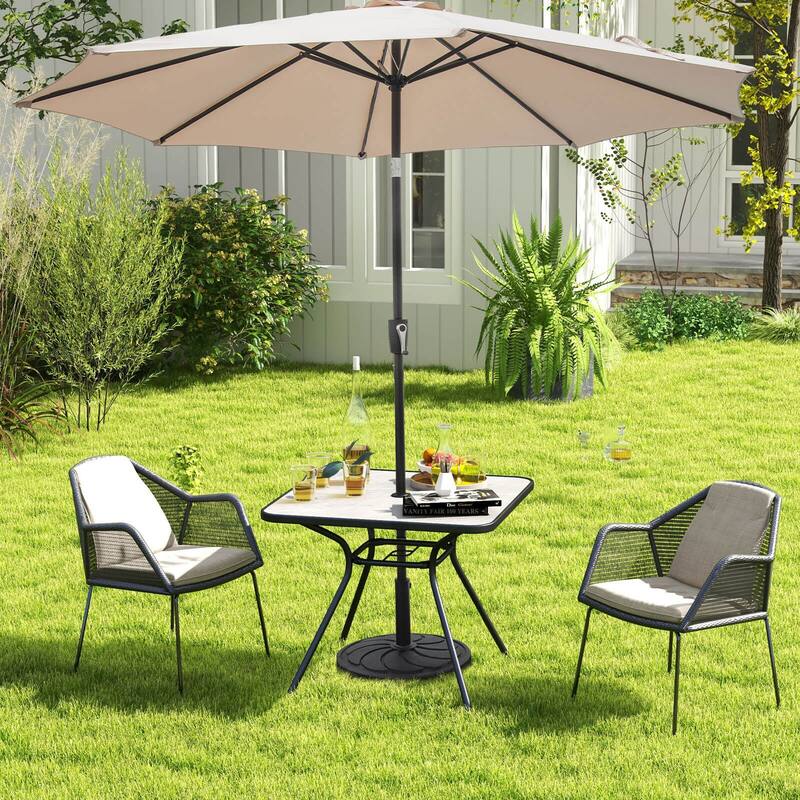 Costway Outdoor Dining Table 32'' x 32'' Patio Bistro Table with - See Details