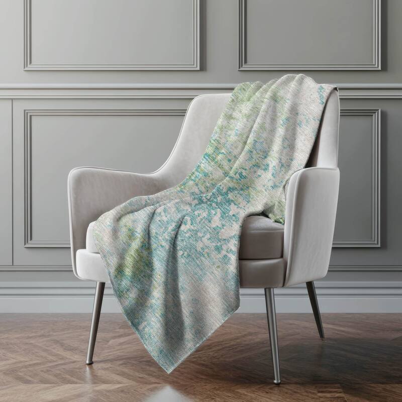 Premium Machine Washable ASB70 Abstract Modern Sherpa Throw Blanket